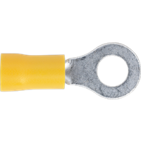 SEALEY Easy-Entry Ring Terminal Ø6.4mm (1/4") Yellow Pack Of 100 | YT19 | GSF Car Parts