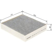 Bosch Innenraumfilter Mitsubishi Colt Smart Forfour Roadster