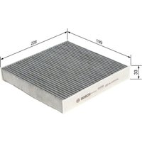 Bosch Aktivkohle-Innenraumfilter Dacia Lada Nissan Renault