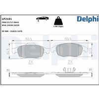 Delphi Bremsbeläge vorne Citroen DS Peugeot