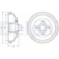 Delphi BREMSTROMMEL Opel Agila Suzuki Splash Swift