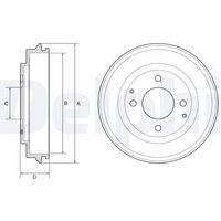 Delphi Bremstrommel Citroen C-Zero Peugeot Ion