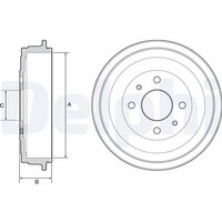 Delphi BREMSTROMMEL Fiat Panda Lancia Ypsilon