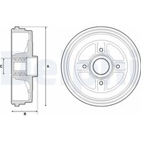 Delphi BREMSTROMMEL INKL. LAGE Renault Clio Modus
