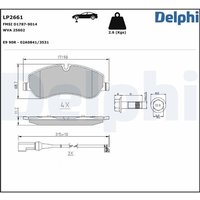 Delphi Bremsbeläge vorne Ford Tourneo Transit
