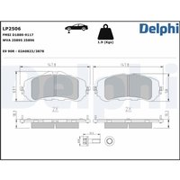 Delphi Bremsbeläge vorne Citroen Opel Peugeot Toyota