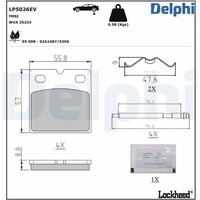 Delphi Bremsbeläge hinten Tesla Model