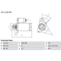 Bosch Anlasser Suzuki Alto Baleno Swift Wagon