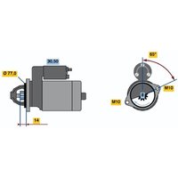 Bosch Anlasser Hyundai Accent Coupe Elantra Lantra Pony