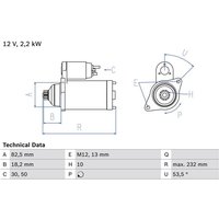 Bosch Anlasser Toyota 4 Dyna Hiace Hilux Land