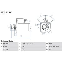 Bosch Anlasser Mazda 3 5 6 Mpv