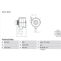 Bosch Lichtmaschine Mercedes 124 190 E-Klasse S-Klasse T1 T1/Tn