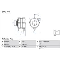 Bosch Lichtmaschine Peugeot 205 309 405