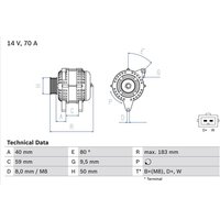 Bosch Lichtmaschine Seat Skoda VW