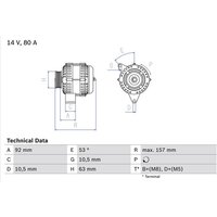 Bosch Lichtmaschine Citroen Fiat Lancia Peugeot Suzuki