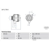Bosch Lichtmaschine Toyota Corolla