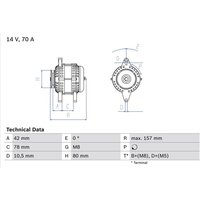 Bosch Lichtmaschine Ford Maverick Nissan Terrano