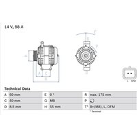 Bosch Lichtmaschine Dacia Renault