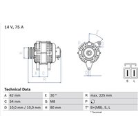 Bosch Lichtmaschine Mitsubishi L L200 Pajero