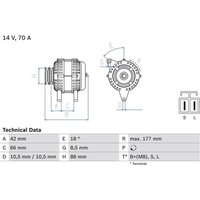 Bosch Lichtmaschine Ford Ranger Mazda B-Serie