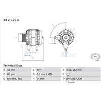 Bosch Lichtmaschine Renault Clio Modus Thalia