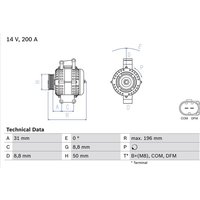 Bosch Lichtmaschine Mercedes Viano Vito