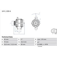 Bosch Lichtmaschine Ford Transit Land Rover Defender