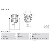 Bosch Lichtmaschine Mercedes G-Klasse Vario