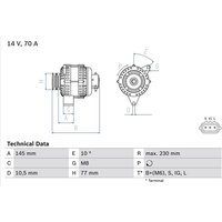 Bosch Lichtmaschine Toyota Hiace