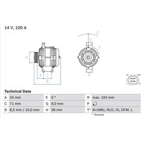 Bosch Lichtmaschine Toyota Auris Avensis Corolla Verso