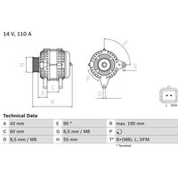 Bosch Lichtmaschine Nissan Micra
