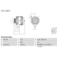 Bosch Lichtmaschine Toyota Dyna Hiace Land