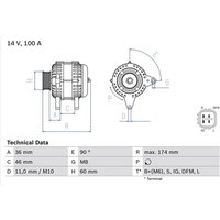 Bosch Lichtmaschine Toyota Avensis Rav