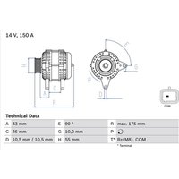 Bosch Lichtmaschine Citroen Fiat Opel Peugeot