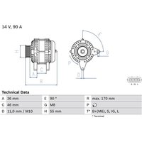Bosch Lichtmaschine Toyota Rav