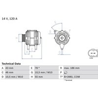Bosch Lichtmaschine Ford Fiesta Mazda 2