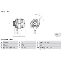 Bosch Lichtmaschine Hyundai I10 Kia Picanto