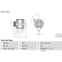 Bosch Lichtmaschine Renault Clio Kangoo Twingo