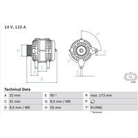 Bosch Lichtmaschine Renault Clio