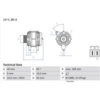 Bosch Lichtmaschine Nissan Micra K12