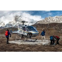 Helicopter flight from Lukla to Kathmandu