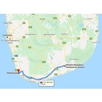 Mattala (HRI) Airport to Hikkaduwa City Private Transfer