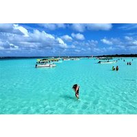 Discover Bacalar 7 Colors lagoon & Ponton Boat Ride from Tulum