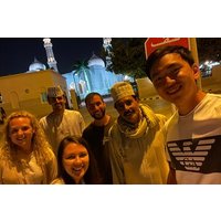 Hanging out at night with funny Omani friends for dinner
