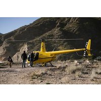 Helicopter flight over Dique Potrerillos