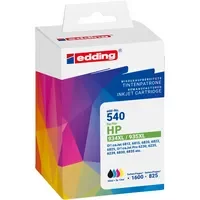 edding Tintenpatrone Kompatibel mit HP 934XL/935XL schwarz, cyan, magenta, gelb