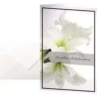 SIGEL Faltkarte Trauerkarte Amaryllis