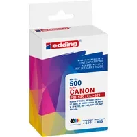 edding Tintenpatrone Kompatibel mit Canon PGI-520/CLI-521 schwarz, cyan, magenta, gelb