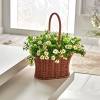 3PAGEN Blumenkorb mit künstlichen Margeriten Eldo
