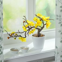 3PAGEN Kunstblume gelb im Topf